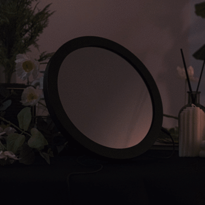 인테리어 달 조명 거울, 원룸만들기